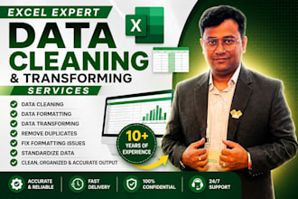 do excel data cleaning and data formatting in large data