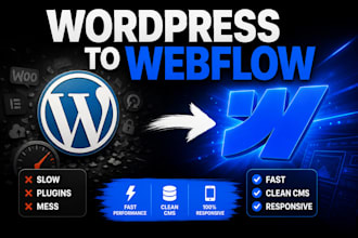 migrate wordpress website to webflow with cms