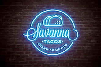 make a custom neon logo, sign, text, icon, glowing effect