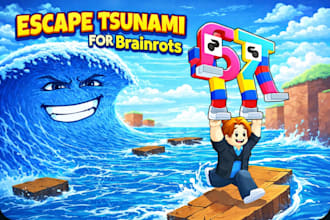 develop custom escape tsunami for brainrots roblox game