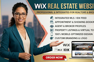 design wix real estate website idx mls booking realtor broker property listing
