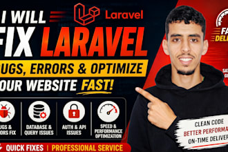 fix laravel issues, errors and improve website speed