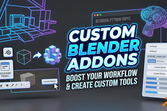 develop custom blender addons and python scripts for your workflow