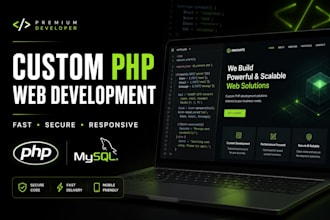 develop custom php website and backend system