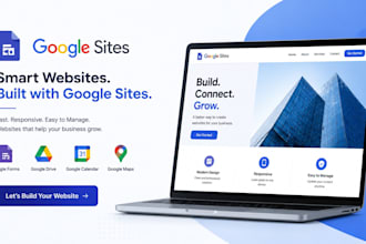 design a responsive google site business website with drive calendar map form