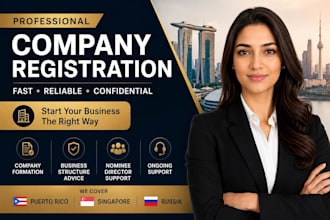 register your company in puerto rico, singapore and russia