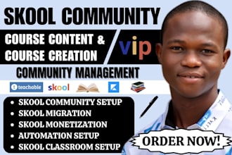setup design and manage your skool community classroom