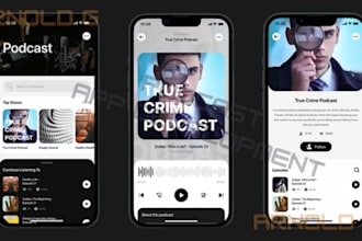 develop podcast app music live streaming app radio app