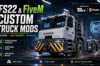create fs22 custom kamag precisionmover truck mod, farming simulation and fs25