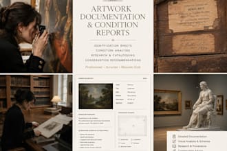 create museum style artwork condition reports