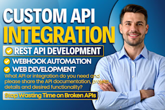 do custom API integration and third party rest API development