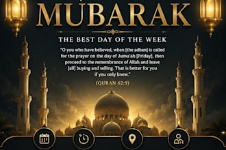 create professional islamic poster or flyer designs