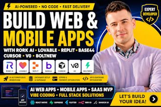 build web and mobile apps with rork ai lovable replit base44 cursor v0 boltnew