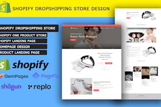 be your shopify expert,build shopify store design, or shopify dropshipping store