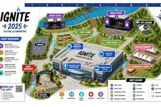 create travel map, event map, isometric map, fantasy map, city map, business map