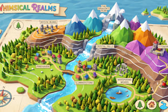 create travel map, event map, isometric map, fantasy map, city map, business map