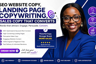 write seo website copy, landing page copywriting, sales copy that converts