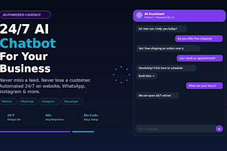 set up an ai chatbot for your website, whatsapp, or business