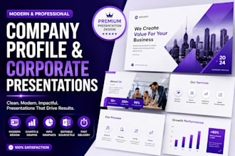 design modern company profile and corporate presentations