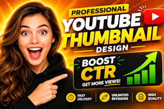 do professional youtube thumbnail design that boosts clicks and views