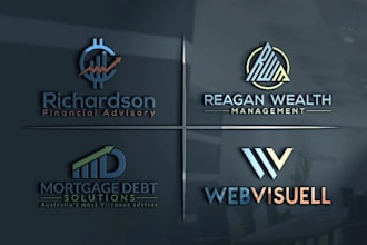 design modern finance marketing consulting business logo