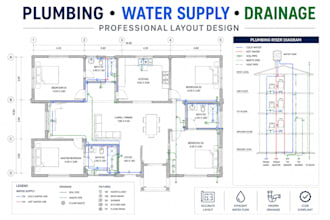 draw architectural plans electrical plumbing plans water supply drainage system