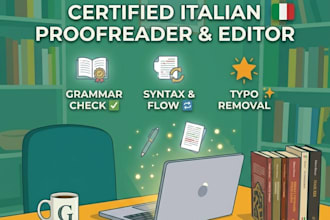 professionally proofread and edit your italian texts