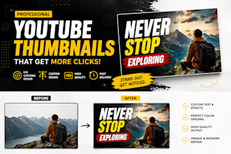 design modern and eye catching thumbnails