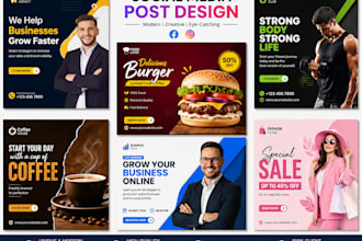 design modern facebook and instagram post designs