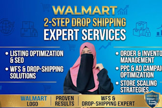 manage your walmart to walmart dropshipping store as VA