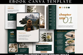 do editable canva ebook , workbook, kindle ebook formatting, lead magnet pdf