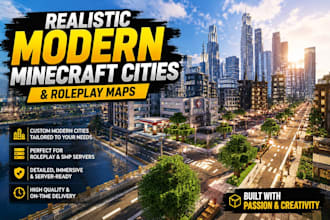create realistic modern minecraft cities for roleplay servers