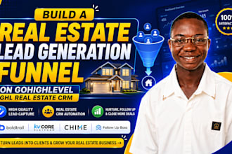 build a real estate lead generation funnel on gohighlevel, ghl real estate crm