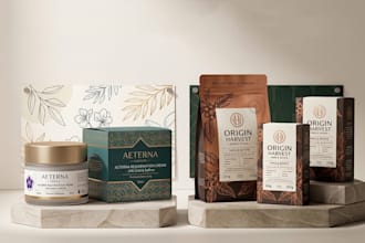 do premium product packaging, luxury label and box design