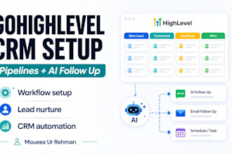 set up your gohighlevel workflows pipelines and ai follow up automations