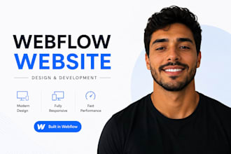 design or redesign responsive webflow website, landing page, fix webflow