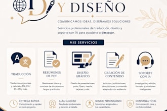 provide translation, content writing, PDF summary services