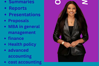 assist on MBA in general management and cost accounting