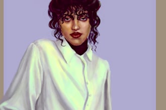 draw characters in a semi realistic style