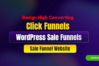 wordpress sales funnel, landing pages, gohighlevel funnel, clickfunnels sales