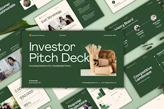 do editable startup pitch, investor pitch deck, sales deck influencer media kit