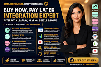 do afterpay ,clear pay ,klarna,sezzle payment information for clikcufnnels