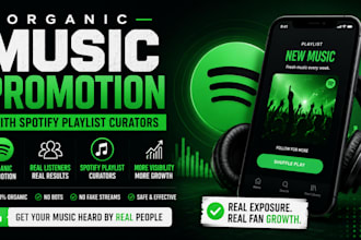 organic music promotion with spotify playlist curator