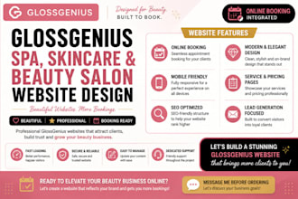 design gloss genius website glossgenius spa skincare beauty salon website design