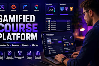 build gamified course setup in xperiencify gurucan forento and ispring platform