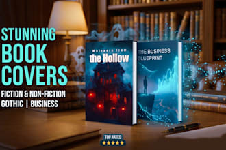 design professional horror fantasy, and business book covers