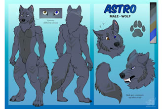 draw furry reference sheet furry ref sheet nsfw furry art furry commission art
