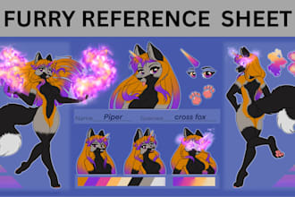 draw furry reference sheet furry ref sheet nsfw furry art furry commission art