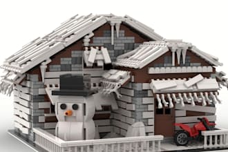 do lego moc model design,3d lego set,house design with step by step instruction