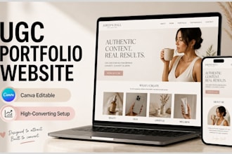 design your ugc media kit and canva portfolio website